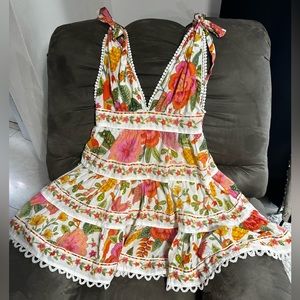 Farm Rio Macaw Bloom Mini Dress